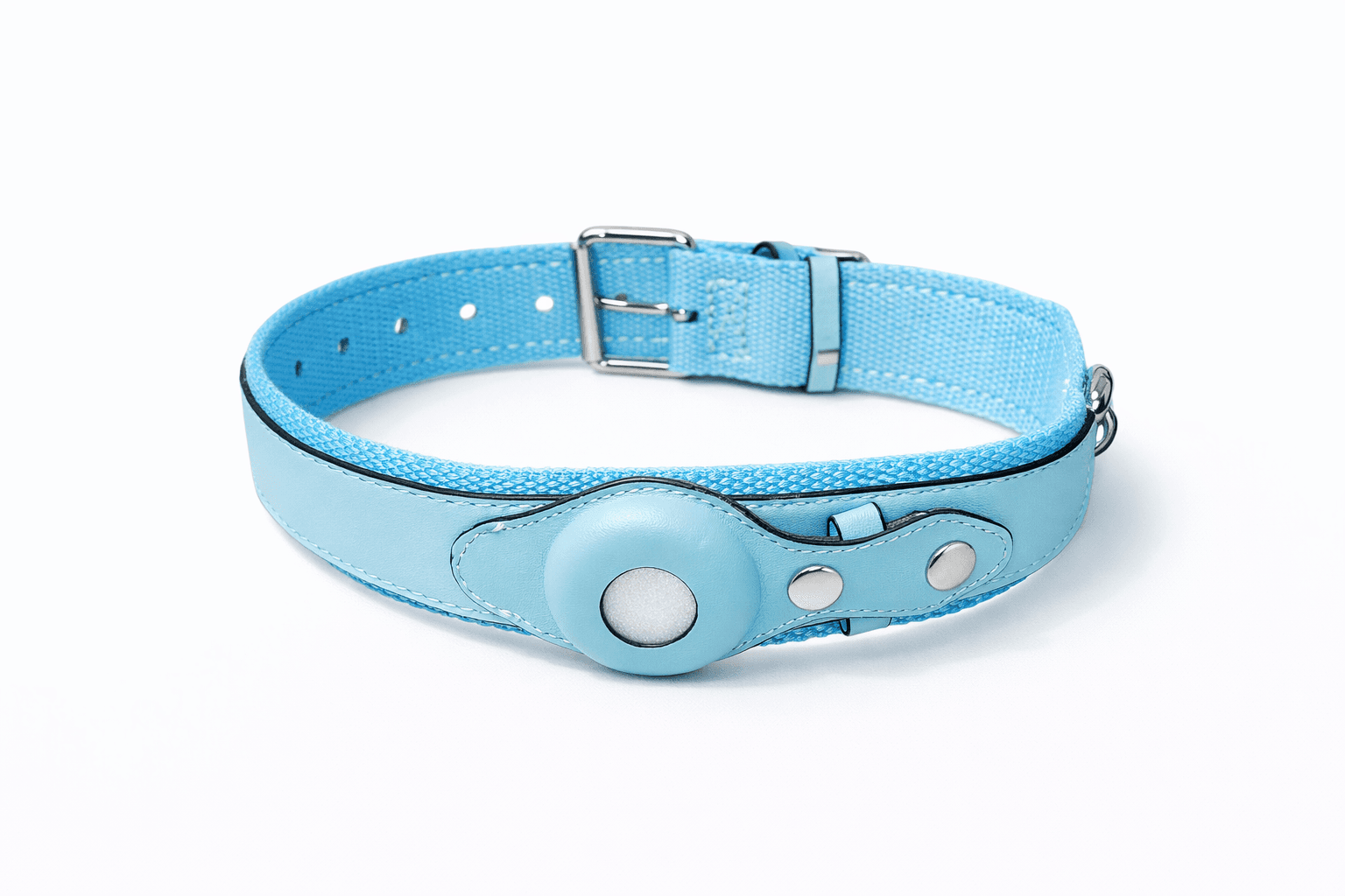 Marshee smart dog collar in blue leather variant